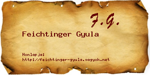 Feichtinger Gyula névjegykártya